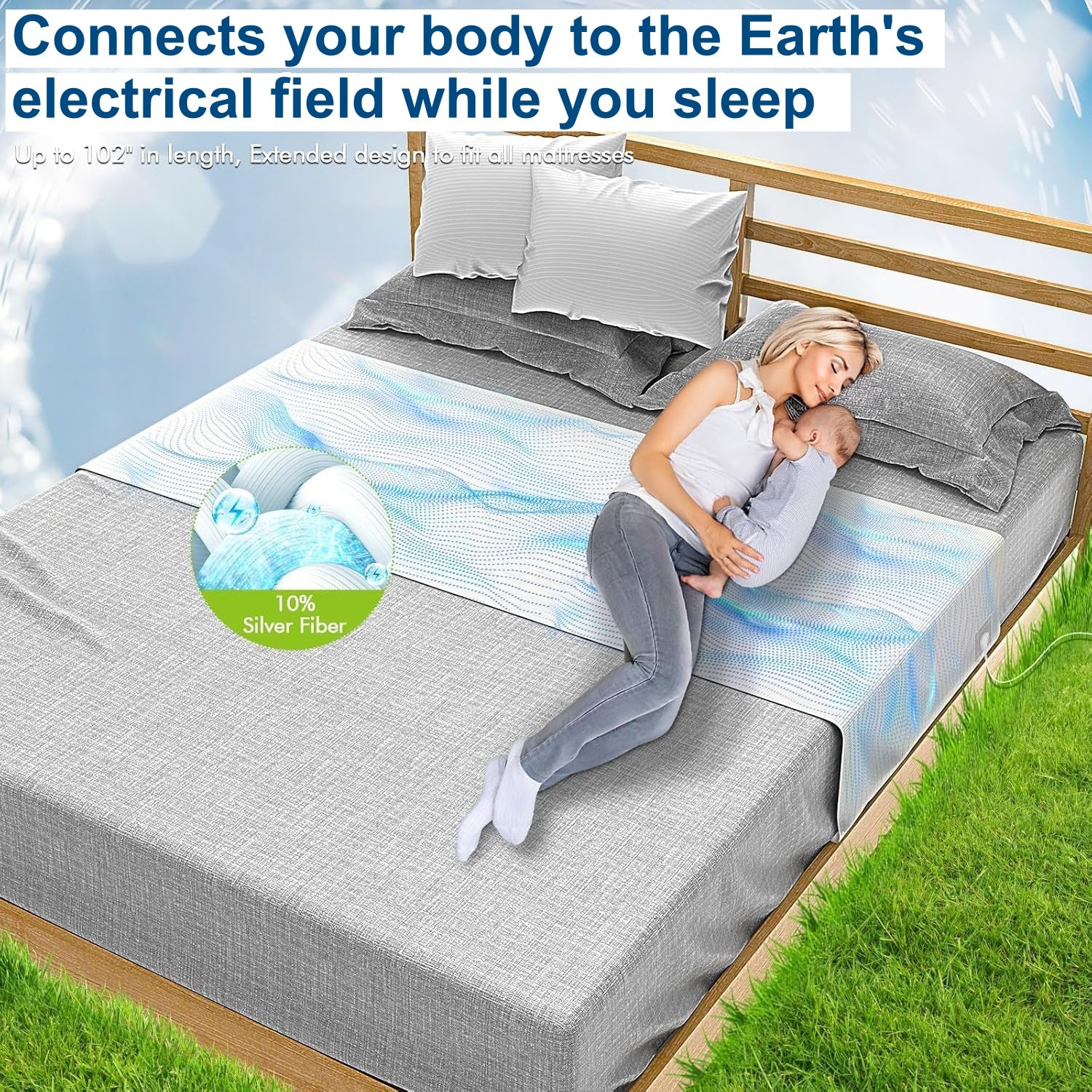 RestoreEarth™ Premium Grounding Bed Sheets for Deep Sleep & Full Body Wellness